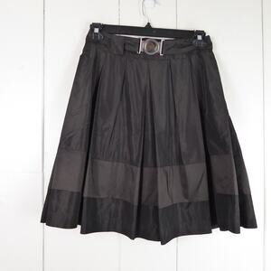 Zara Basic Skirt Women SZ M Pleated Built in Belt Stretch Preppy Career Business